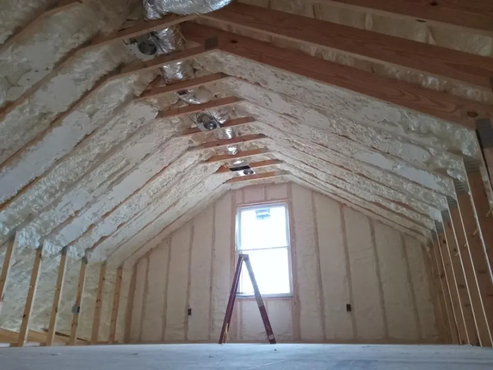 Spray foam roofing application for Crawl Space Insulation project in Ripon